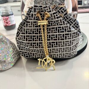 & Other Stories Black and Gold Mini Bag